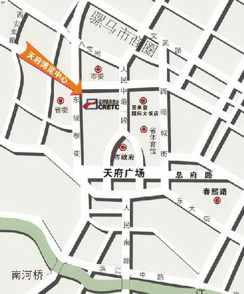 天府博覽中心交通圖